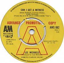 Lee Michaels - Can I Get A Witness / You Are What You Do