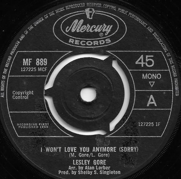Lesley Gore - I Won't Love You Anymore (Sorry)