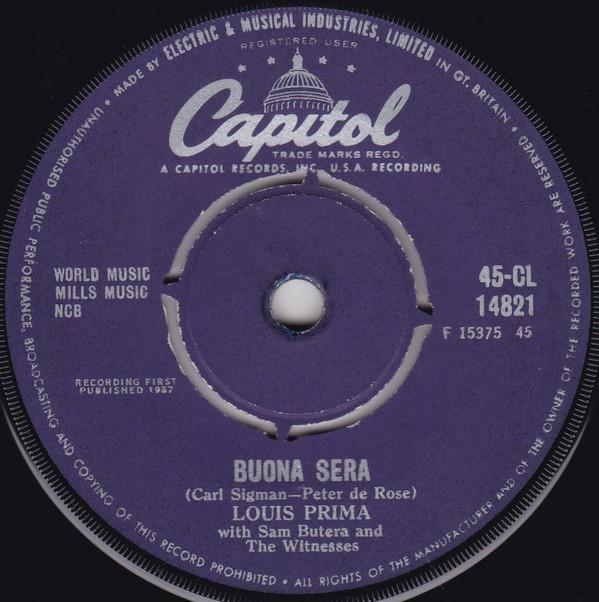 Louis Prima, Sam Butera And The Witnesses - Buona Sera / Beep! Beep!