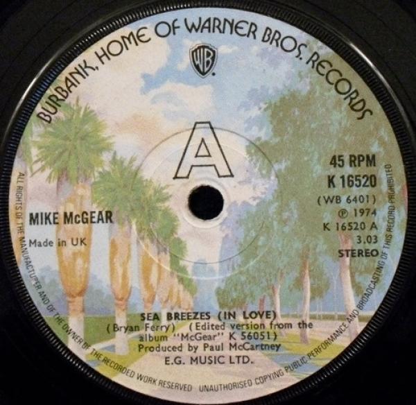 Mike McGear - Sea Breezes (In Love) / Givin' Grease A Ride