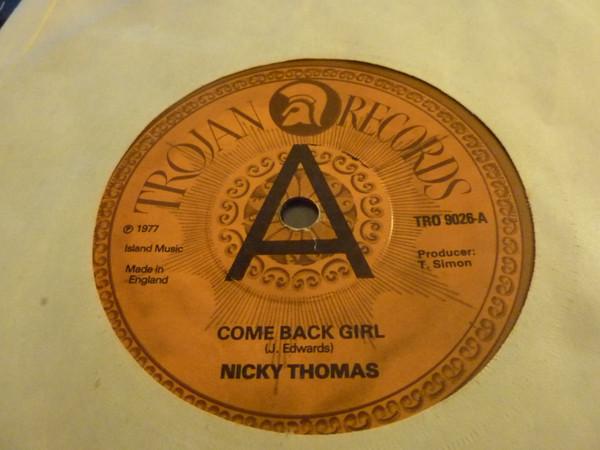 Nicky Thomas - Come Back Girl