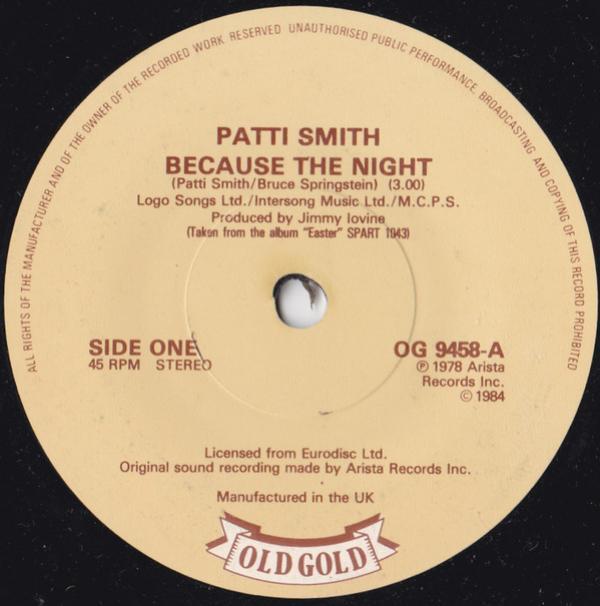 Patti Smith - Because The Night