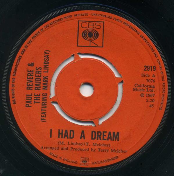 Paul Revere & The Raiders - I Had A Dream / Upon Your Leaving