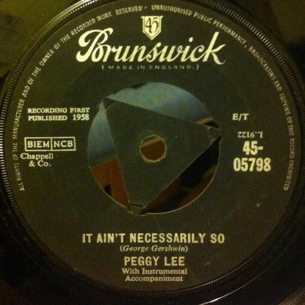 Peggy Lee - It Ain't Necessarily So / Swing Low Sweet Chariot