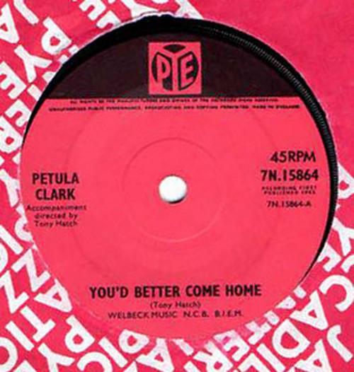 Petula Clark - You'd Better Come Home