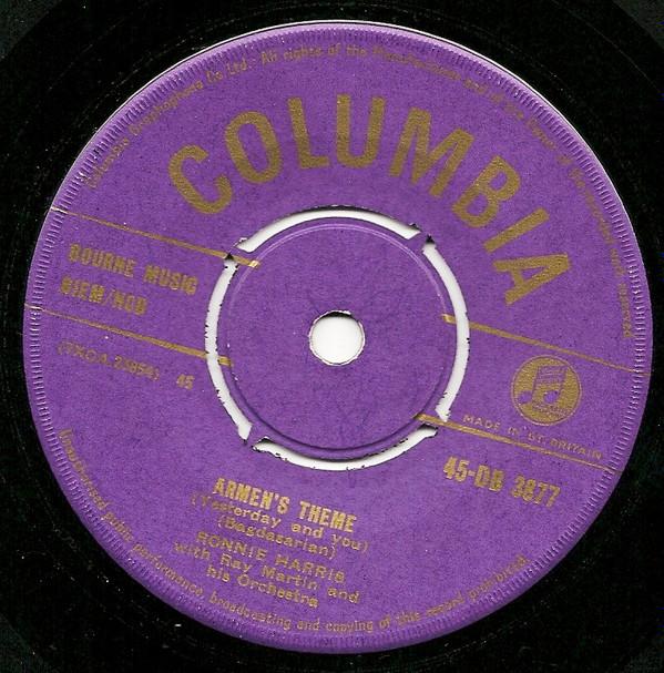 Ronnie Harris, Ray Martin And His Orchestra - Armen's Theme (Yesterday And You) / Dancing Chandelier