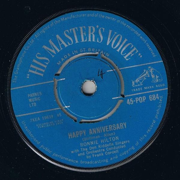 Ronnie Hilton, The Don Riddelle Singers, Frank Cordell - Happy Anniversary