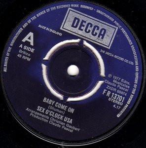 Sex O'Clock U.S.A. - Baby Come On