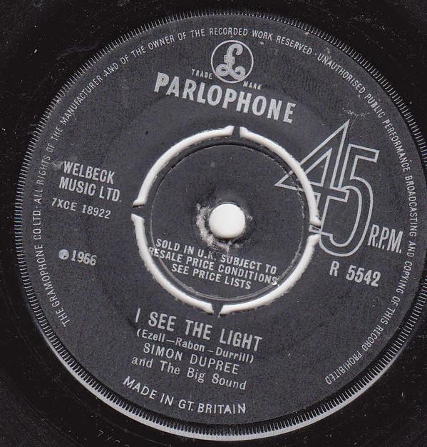 Simon Dupree And The Big Sound - I See The Light / It Is Finished