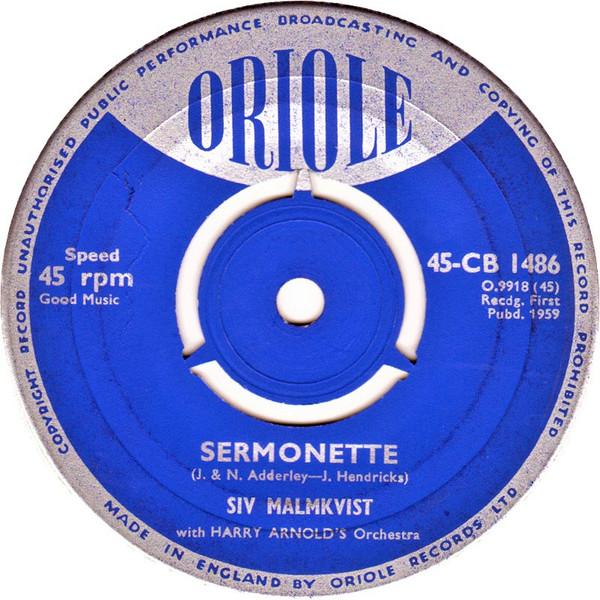 Siw Malmkvist, Harry Arnolds Orkester - Sermonette