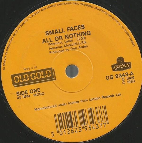 Small Faces - All Or Nothing / My Mind's Eye
