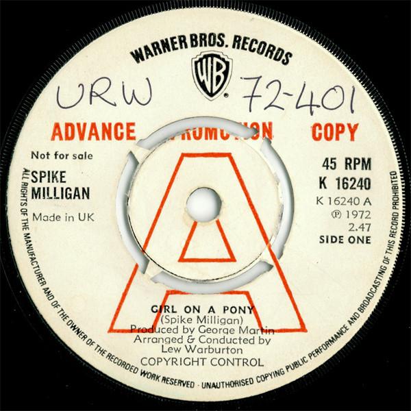 Spike Milligan - Girl On A Pony / Old Man's Protest Song