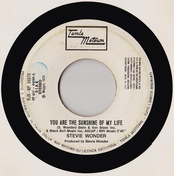 Stevie Wonder, Corrado Castellari - You Are The Sunshine Of My Life / Cuore Di Ferro (Cuore Di Straccio)