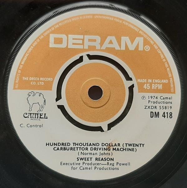 Sweet Reason - Hundred Thousand Dollar (Twenty Carburettor Driving Machine)