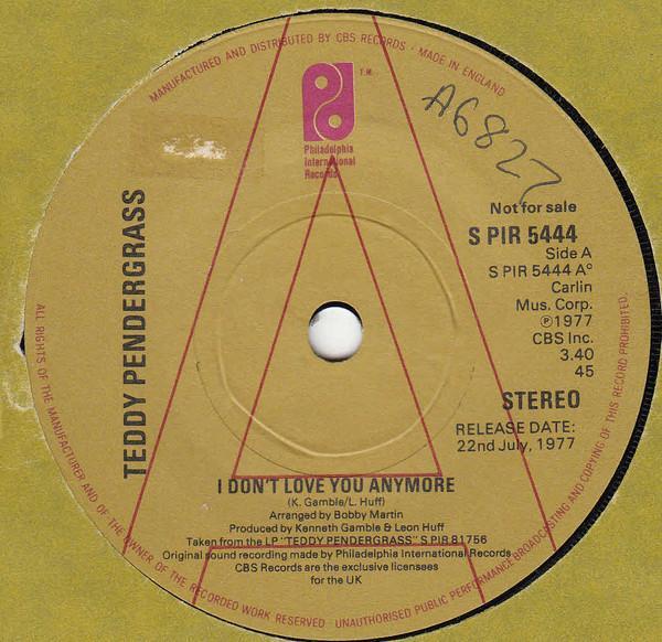 Teddy Pendergrass - I Don't Love You Anymore