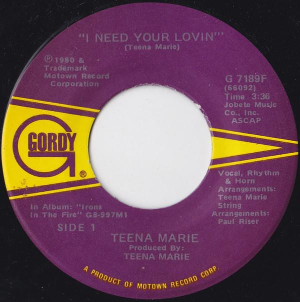 Teena Marie - I Need Your Lovin'