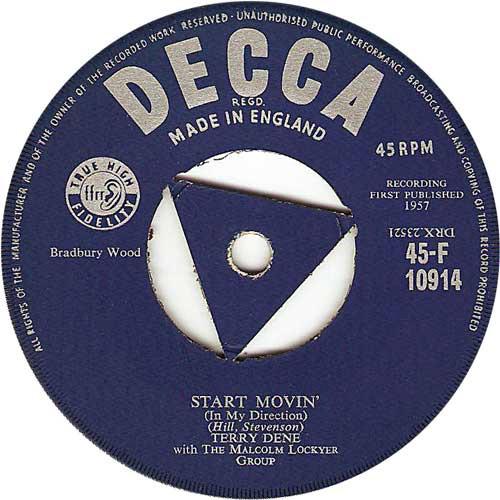 Terry Dene, The Malcolm Lockyer Group - Start Movin' / Green Corn