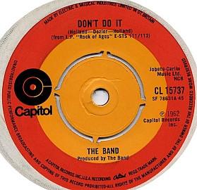 The Band - Don't Do It