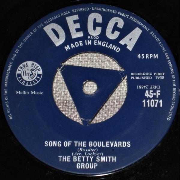 The Betty Smith Group - Song Of The Boulevards / Begin The Beguine