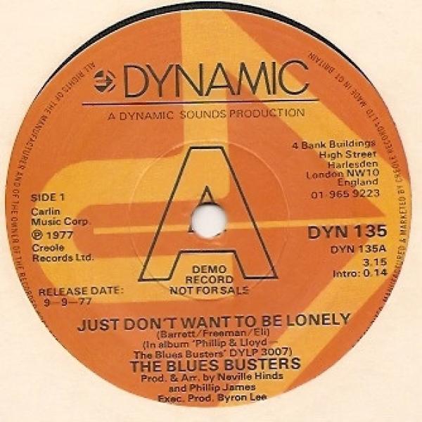 The Blues Busters - ‎– Just Don't Want To Be Lonely