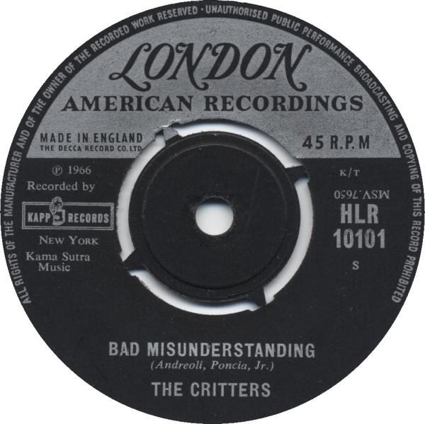 The Critters - Bad Misunderstanding