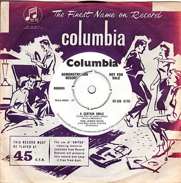 The Four Jones Boys, Ken Jones And His Orchestra - A Certain Smile / Kathy-O