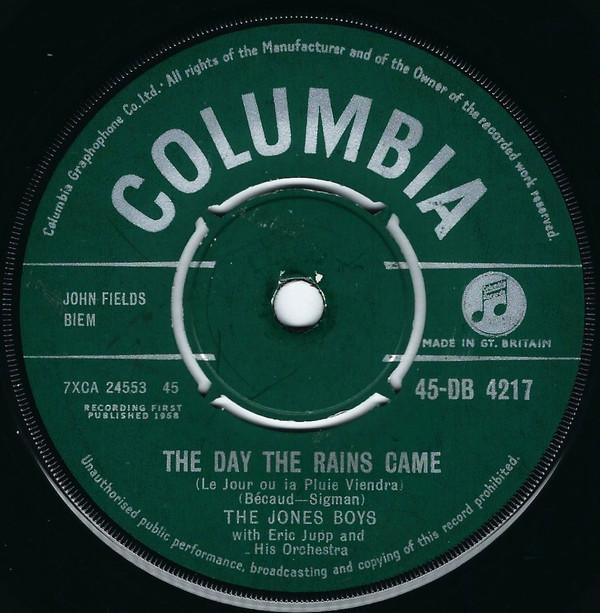 The Four Jones Boys, Eric Jupp And His Orchestra - The Day The Rains Came