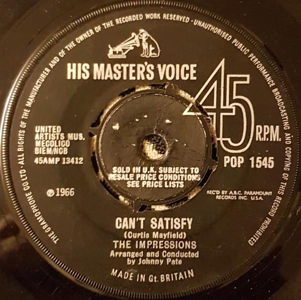 The Impressions - Can't Satisfy