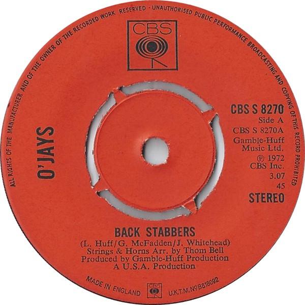 The O'Jays - Back Stabbers