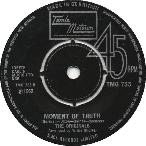The Originals - Baby I'm For Real