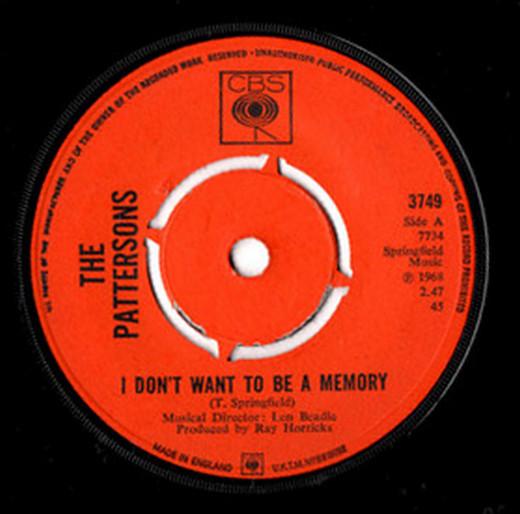 The Pattersons - I Don't Want To Be A Memory