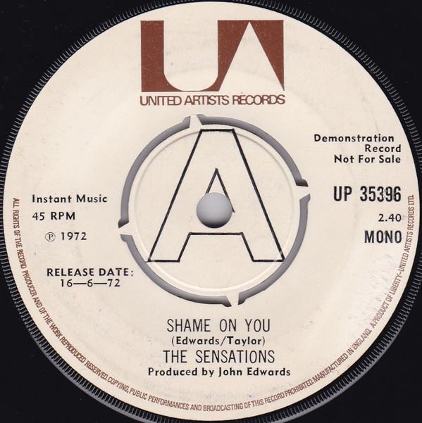 The Sensations (4) - Shame On You