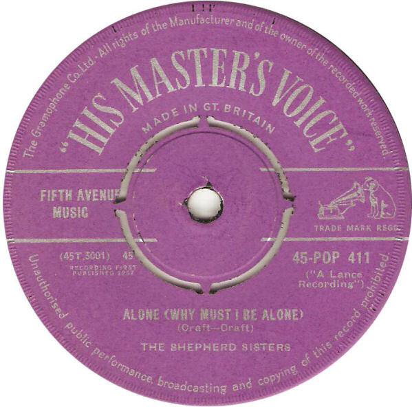The Shepherd Sisters - Alone (Why Must I Be Alone) / Congratulations To Someone