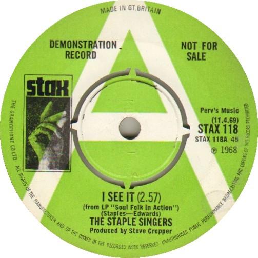 The Staple Singers - I See It / The Ghetto