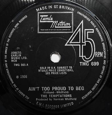 The Temptations - Ain't Too Proud To Beg / Fading Away