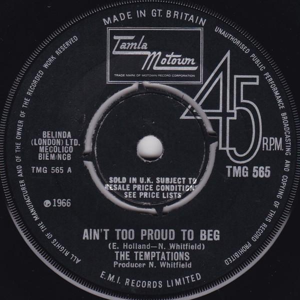 The Temptations - Ain't Too Proud To Beg