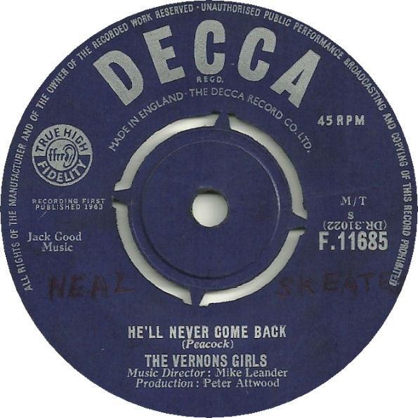 The Vernons Girls - He'll Never Come Back