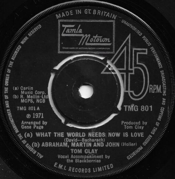 Tom Clay - What The World Needs Now Is Love