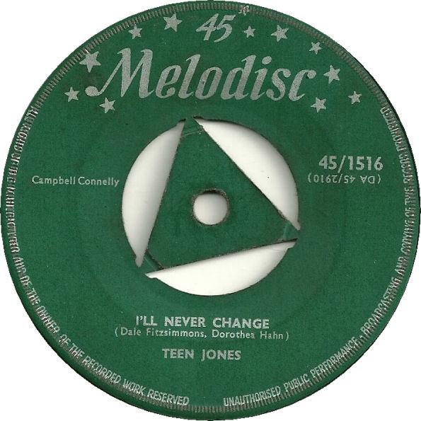 Tommy Dee, Teen Jones - Three Stars / I'll Never Change