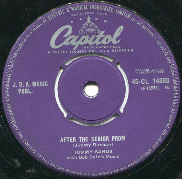 Tommy Sands, Bob Bain's Music - After The Senior Prom