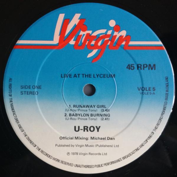 U-Roy - Live At The Lyceum