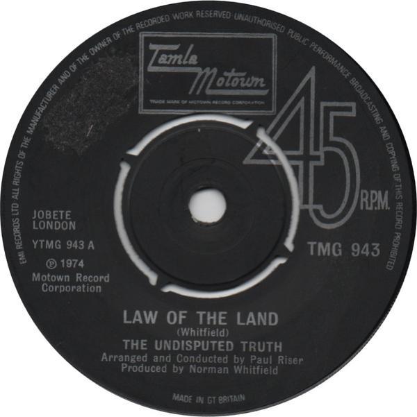 Undisputed Truth (2) - Law Of The Land