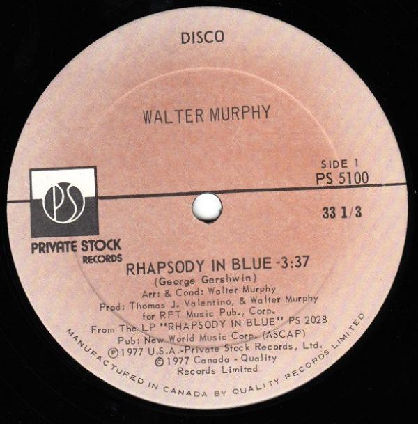 Walter Murphy - Rhapsody In Blue / A Fifth Of Beethoven / Midnight Express