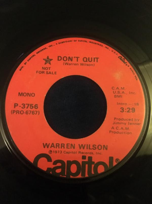 Warren Wilson (5) - Don't Quit