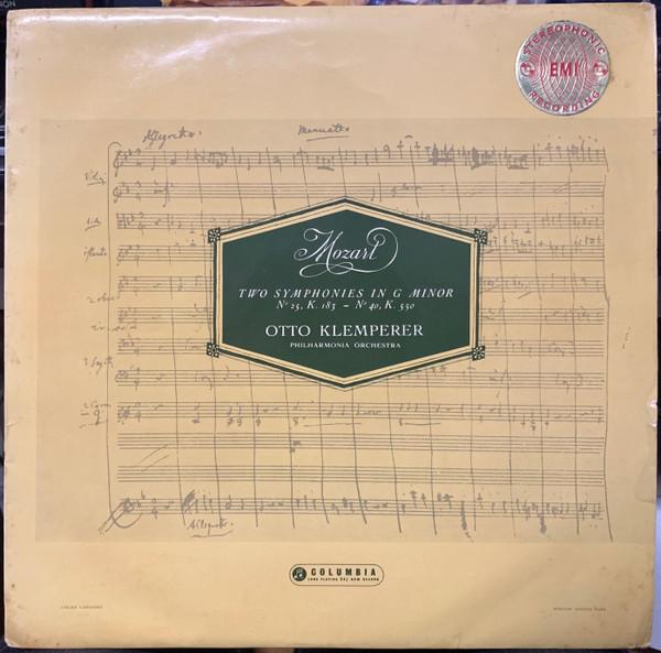 Wolfgang Amadeus Mozart, Philharmonia Orchestra, Otto Klemperer - Two Symphonies In G Minor: No. 25, K. 183 – No. 40, K. 550
