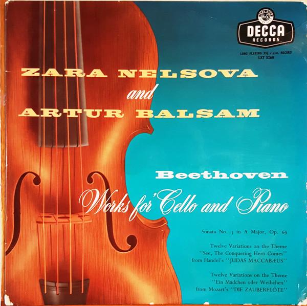 Zara Nelsova, Arthur Balsam - Beethoven Works For Cello And Piano