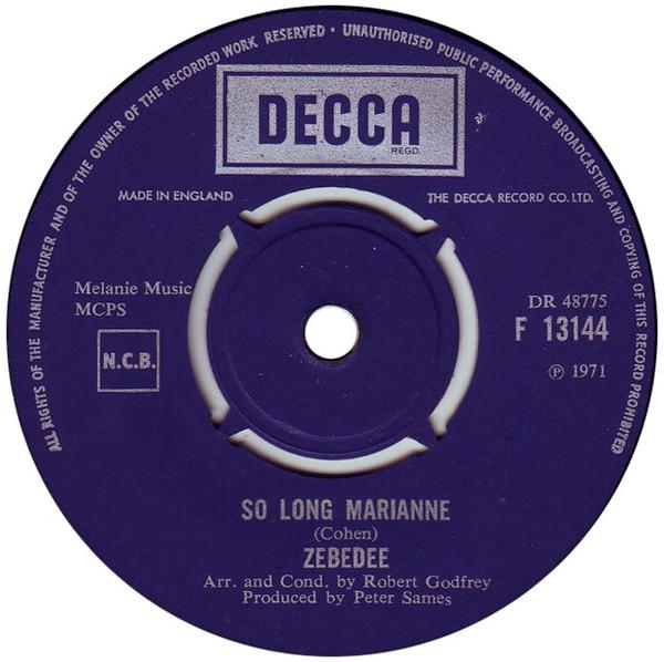 Zebedee (3) - So Long Marianne
